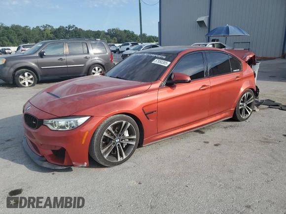 2016 BMW M3 with VIN WBS8M9C52GP967030, listed as a Copart auction lot 57950385 with 77,885 mi miles and Salvage title. Bid and sale history available at DreamBid. Image 1.