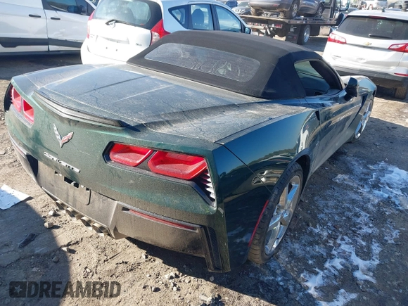 2014 Chevrolet Corvette 3LT with VIN 1G1YF3D73E5128925, listed as a IAAI auction lot 41398692 with 1 mi miles. Bid and sale history available at carsss.com. Image 4.