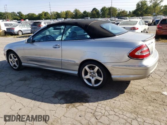 2005 Mercedes-Benz CLK 500 with VIN WDBTK75G45T048451, listed as a Copart auction lot 71526504 with 112,668 mi miles and Salvage Title. Bid and sale history available at DreamBid. Image 2.