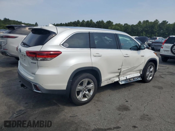 2019 Toyota Highlander Hybrid Limited with VIN 5TDDGRFH0KS078518, listed as a Copart auction lot 60562235 with 132,425 mi miles and Salvage title. Bid and sale history available at DreamBid. Image 3.