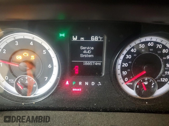 2014 Ram 1500 Express with VIN 1C6RR7FT1ES379858, listed as a Copart auction lot 53814295 with 188,574 mi miles and Salvage title. Bid and sale history available at DreamBid. Image 9.