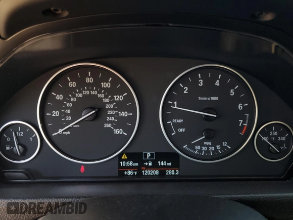 2016 BMW 3 Series 320i xDrive with VIN WBA8A3C54GK689139, listed as a Copart auction lot 69316734 with 120,208 mi miles and Salvage Title. Bid and sale history available at DreamBid. Image 9.