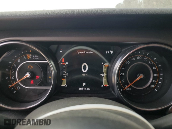 2022 Jeep Wrangler Unlimited Sport S with VIN 1C4HJXDG5NW120932, listed as a Copart auction lot 49704795 with 60,514 mi miles and Salvage Title. Bid and sale history available at DreamBid. Image 9.