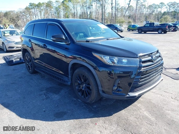 2019 Toyota Highlander SE with VIN 5TDKZRFH2KS569058, listed as a IAAI auction lot 41739724 with NaN miles. Bid and sale history available at carsss.com. Image 1.