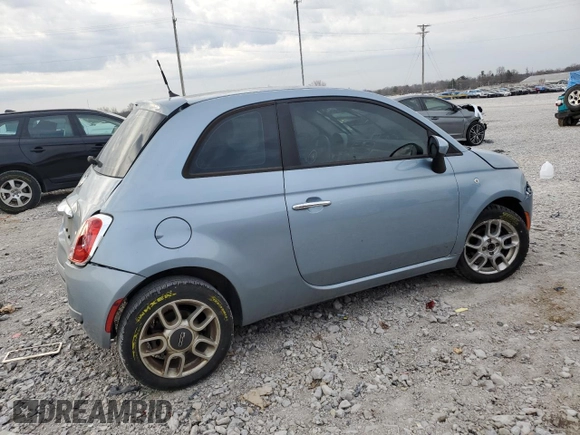 2013 FIAT 500 Pop with VIN 3C3CFFAR8DT530905, listed as a Copart auction lot 48082055 with 106,878 mi miles and Salvage Title. Bid and sale history available at carsss.com. Image 3.