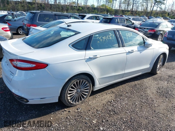2013 Ford Fusion Titanium with VIN 3FA6P0K90DR248360, listed as a IAAI auction lot 42141987 with 999,999 mi miles. Bid and sale history available at carsss.com. Image 4.