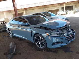 2019 Honda Accord Sport with VIN 1HGCV1F37KA097587, listed as a IAAI auction lot 41662316 with 82,188 mi miles and . Bid and sale history available at carsss.com. Image 1.