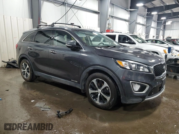 2018 Kia Sorento EX z VIN 5XYPHDA58JG422604, wystawiony jako Copart lot #60475255 z przebiegiem 100 018 mil mil oraz Szkoda całkowita • Salvage title. Historia ofert i sprzedaży dostępna na DreamBid. Obrazek 4.