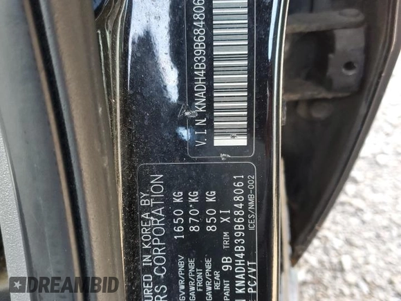 2011 Kia Rio with VIN KNADH4B39B6848061, listed as a Copart auction lot 49305225 with 235,939 mi miles and Clean Title. Bid and sale history available at DreamBid. Image 12.