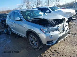2015 BMW X3 xDrive28i with VIN 5UXWX9C50F0D49865, listed as a IAAI auction lot 41212472 with 66,023 mi miles. Bid and sale history available at carsss.com. Image 1.