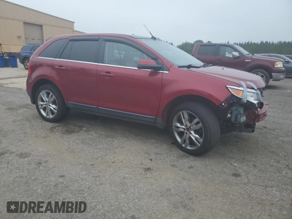 2013 Ford Edge Limited with VIN 2FMDK3KC6DBE15750, listed as a Copart auction lot 55727365 with 169,368 mi miles and Salvage title. Bid and sale history available at DreamBid. Image 4.