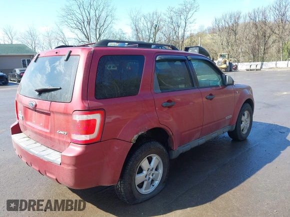 2008 Ford Escape XLT with VIN 1FMCU93108KC15674, listed as a IAAI auction lot 42049019 with 180,077 mi miles. Bid and sale history available at carsss.com. Image 4.