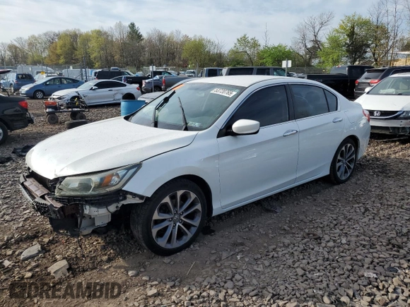 2014 Honda Accord Sedan Sport with VIN 1HGCR2F50EA284203, listed as a Copart auction lot 53720765 with 201,191 mi miles and Salvage Title. Bid and sale history available at carsss.com. Image 1.