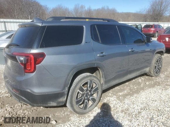 2021 GMC Acadia SLT with VIN 1GKKNMLS6MZ173655, listed as a Copart auction lot 44964875 with 127,669 mi miles and Salvage title. Bid and sale history available at DreamBid. Image 3.