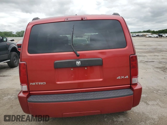2007 Dodge Nitro SXT with VIN 1D8GU28K57W662816, listed as a Copart auction lot 56965655 with 182,614 mi miles and Salvage title. Bid and sale history available at DreamBid. Image 6.