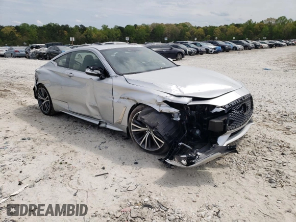 2020 Infiniti Q60 Luxe with VIN JN1EV7EKXLM340167, listed as a Copart auction lot 46643473 with 28,966 mi miles and . Bid and sale history available at carsss.com. Image 4.