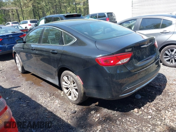 2015 Chrysler 200 Limited with VIN 1C3CCCABXFN564910, listed as a IAAI auction lot 41928479 with 171,857 mi miles. Bid and sale history available at carsss.com. Image 3.