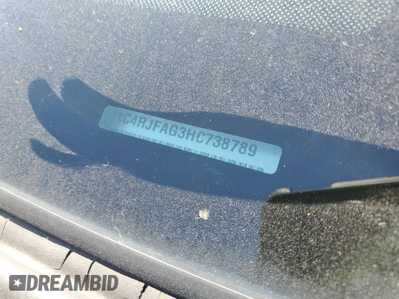 2017 Jeep Grand Cherokee Altitude z VIN 1C4RJFAG3HC738789, wystawiony jako Copart lot #54089375 z przebiegiem 82 150 mil mil oraz Szkody całkowita. Historia ofert i sprzedaży dostępna na DreamBid. Obrazek 13.