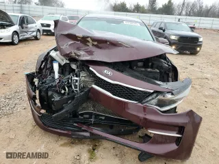2018 Kia Optima S with VIN 5XXGT4L33JG268947, listed as a Copart auction lot 43708745 with 130,459 mi miles and Salvage Title. Bid and sale history available at carsss.com. Image 5.
