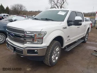 2018 Ford F-150 XL with VIN 1FTFW1E14JFE67744, listed as a IAAI auction lot 41525025 with 107,606 mi miles. Bid and sale history available at carsss.com. Image 2.