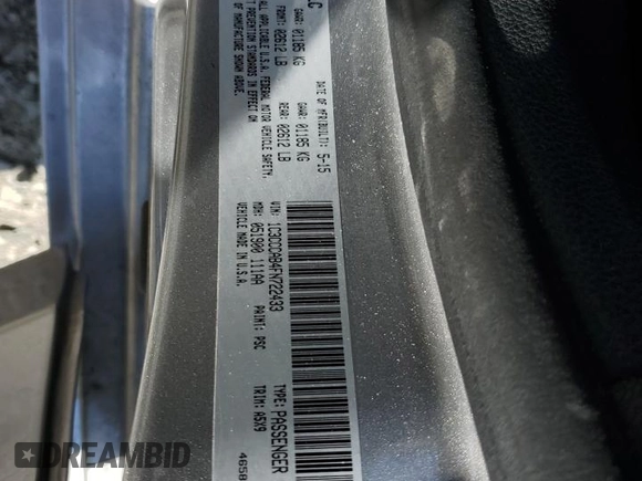 2015 Chrysler 200 Limited z VIN 1C3CCCAB4FN722433, wystawiony jako Copart lot #56233825 z przebiegiem 92 925 mil mil oraz Szkoda całkowita • Salvage title. Historia ofert i sprzedaży dostępna na DreamBid. Obrazek 12.
