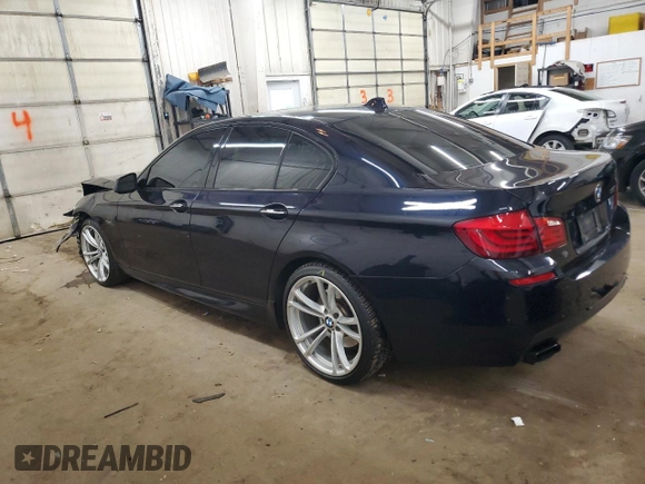 2013 BMW 5 Series 550i xDrive with VIN WBAFU9C57DDY70477, listed as a Copart auction lot 48577095 with 137,695 mi miles and Salvage Title. Bid and sale history available at carsss.com. Image 2.