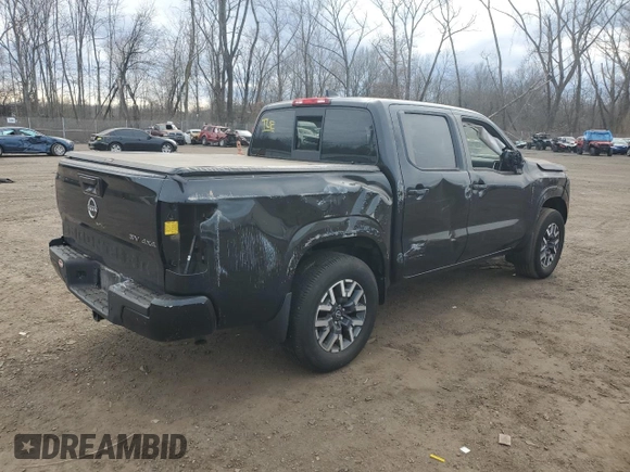 2022 Nissan Frontier SV with VIN 1N6ED1EKXNN688414, listed as a Copart auction lot 48594735 with 47,123 mi miles and Salvage title. Bid and sale history available at DreamBid. Image 3.