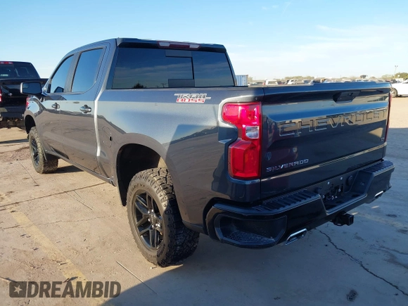 2021 Chevrolet Silverado 1500 LT Trail Boss with VIN 1GCPYFED2MZ116887, listed as a IAAI auction lot 40940453 with 43,449 mi miles and . Bid and sale history available at DreamBid. Image 3.