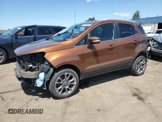 2019 Ford EcoSport Titanium z VIN MAJ6S3KL5KC252654, wystawiony jako Copart lot #55628805 z przebiegiem 101 520 mil mil oraz Czysty tytuł • Clean title. Historia ofert i sprzedaży dostępna na DreamBid. Obrazek 1.