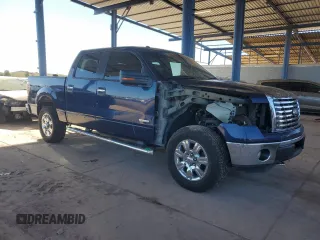 2012 Ford F-150 XL with VIN 1FTFW1ET5CFA72654, listed as a Copart auction lot 41878765 with 214,439 mi miles and Salvage Title. Bid and sale history available at carsss.com. Image 4.
