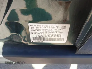 2000 Honda Accord SE с VIN 1HGCG567XYA057694, выставлен на аукционе IAAI как лот 41734805 с пробегом 239 330 миль миль и . История ставок и продаж доступна на DreamBid. Изображение 9.