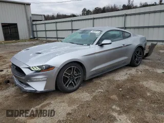 2022 Ford Mustang EcoBoost with VIN 1FA6P8TH9N5104590, listed as a Copart auction lot 47929155 with 21,419 mi miles and Salvage Title. Bid and sale history available at carsss.com. Image 1.