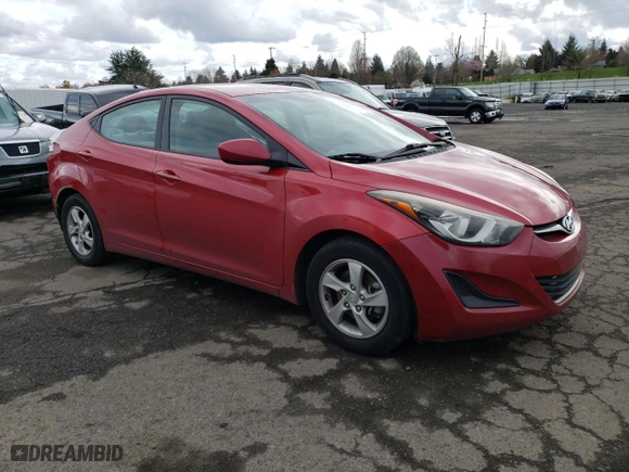 2014 Hyundai Elantra SE with VIN KMHDH4AE0EU215711, listed as a Copart auction lot 49680245 with 144,950 mi miles and Salvage Title. Bid and sale history available at carsss.com. Image 4.