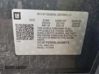 2020 Chevrolet Bolt EV LT z VIN 1G1FY6S0XL4104973, wystawiony jako Copart lot #64164424 z przebiegiem 77 341 mil mil oraz Szkody całkowita. Historia ofert i sprzedaży dostępna na DreamBid. Obrazek 12.
