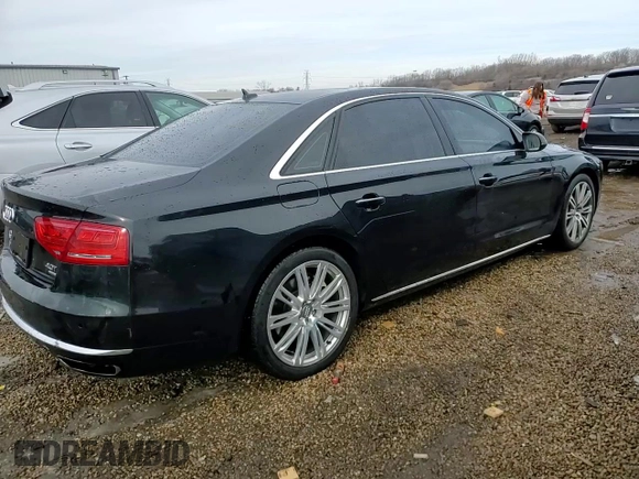 2014 Audi A8 4.0T with VIN WAUR2AFD1EN003630, listed as a Copart auction lot 46366935 with 101,747 mi miles and Salvage Title. Bid and sale history available at DreamBid. Image 13.