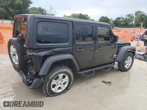 2019 Jeep Wrangler Unlimited Sport S with VIN 1C4HJXDG4KW641619, listed as a Copart auction lot 62551685 with 69,731 mi miles and Non repairable. Bid and sale history available at DreamBid. Image 3.