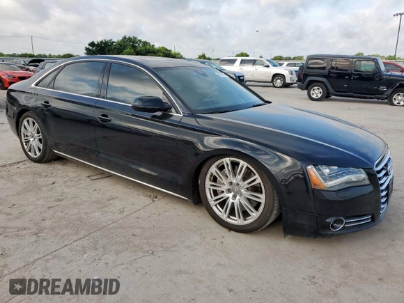 2013 Audi A8 4.0L z VIN WAUR2AFD6DN030756, wystawiony jako Copart lot #59629795 z przebiegiem 145 553 mil mil oraz Szkoda całkowita • Salvage title. Historia ofert i sprzedaży dostępna na DreamBid. Obrazek 4.