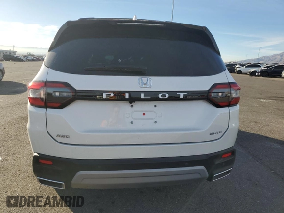 2023 Honda Pilot Elite with VIN 5FNYG1H80PB043716, listed as a Copart auction lot 86842774 with 16,823 mi miles and Salvage Title. Bid and sale history available at carsss.com. Image 6.