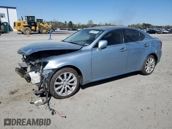 2008 Lexus IS 250 with VIN JTHCK262585022763, listed as a Copart auction lot 50690235 with 216,766 mi miles and Salvage Title. Bid and sale history available at carsss.com. Image 1.