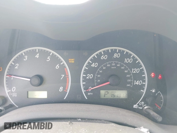 2010 Toyota Corolla with VIN 2T1BU4EE1AC334148, listed as a IAAI auction lot 42518105 with 151,913 mi miles and . Bid and sale history available at DreamBid. Image 7.