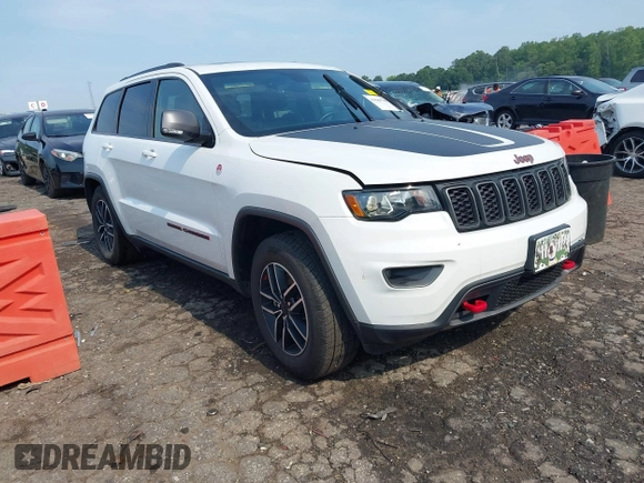 2021 Jeep Grand Cherokee Trailhawk with VIN 1C4RJFLG5MC564912, listed as a IAAI auction lot 42589787 with 25,604 mi miles and . Bid and sale history available at DreamBid. Image 1.