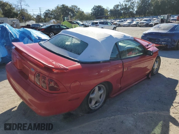 1998 Ford Mustang with VIN 1FAFP4449WF180634, listed as a Copart auction lot 82671504 with 150,195 mi miles and Salvage Title. Bid and sale history available at carsss.com. Image 3.