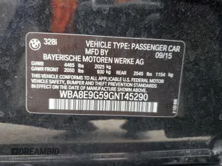 2016 BMW 3 Series 328i with VIN WBA8E9G59GNT45290, listed as a Copart auction lot 48904365 with 90,984 mi miles and Salvage Title. Bid and sale history available at carsss.com. Image 14.