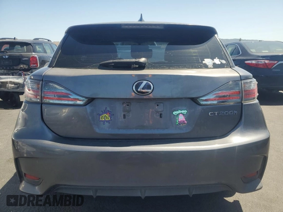 2015 Lexus CT 200h with VIN JTHKD5BH4F2221089, listed as a Copart auction lot 57681895 with 163,443 mi miles and Salvage title. Bid and sale history available at DreamBid. Image 6.