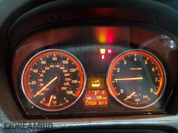2013 BMW 3 Series 335i with VIN WBADX7C56DE746777, listed as a Copart auction lot 73927744 with 177,226 mi miles and Salvage Title. Bid and sale history available at DreamBid. Image 9.