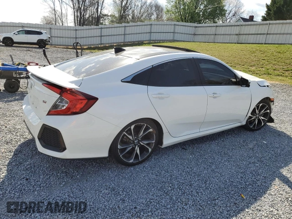 2018 Honda Civic Si with VIN 2HGFC1E50JH700689, listed as a Copart auction lot 50030115 with 127,041 mi miles and Salvage Title. Bid and sale history available at DreamBid. Image 3.