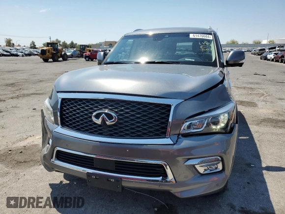 2017 Infiniti QX80 with VIN JN8AZ2NE4H9155253, listed as a Copart auction lot 61476684 with 116,579 mi miles and Salvage Title. Bid and sale history available at carsss.com. Image 5.