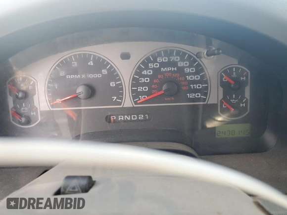 2007 Ford F-150 XLT with VIN 1FTPX14V57FA78156, listed as a Copart auction lot 63032605 with 243,814 mi miles and Salvage title. Bid and sale history available at DreamBid. Image 9.