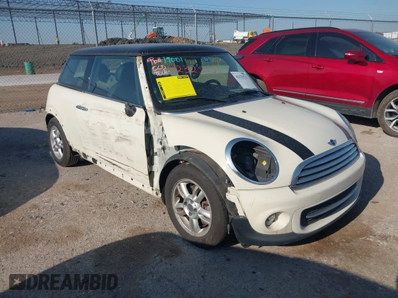 2013 MINI Hardtop with VIN WMWSU3C56DT681952, listed as a IAAI auction lot 42325521 with 124,405 mi miles and . Bid and sale history available at DreamBid. Image 1.