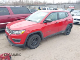 2019 Jeep Compass Sport z VIN 3C4NJCABXKT802534, wystawiony jako IAAI lot #41128295 z przebiegiem 66 719 mil mil oraz . Historia ofert i sprzedaży dostępna na DreamBid. Obrazek 2.